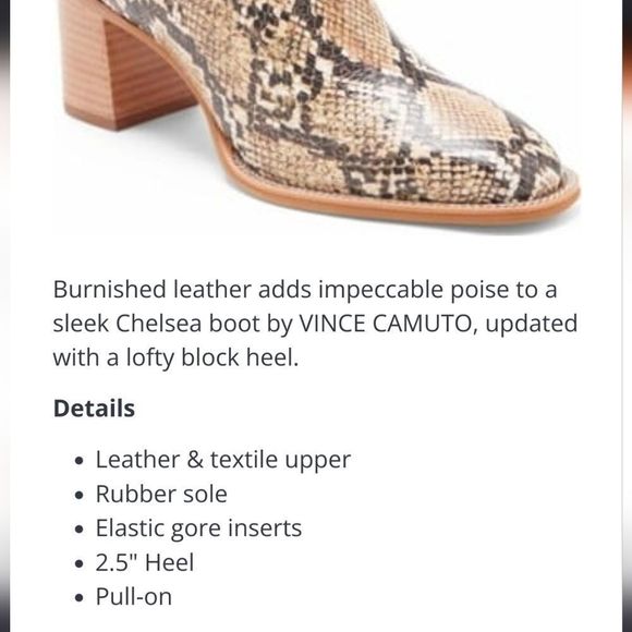 Vince Camuto Snakeskin Chelsea boots - Picture 12 of 12